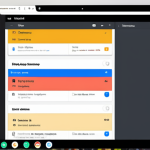 **A person calmly organizing their digital workspace, with Gmail filters and labels visually represented by color-coded folders and a clean, uncluttered inbox. The atmosphere is peaceful and in control.** (This focuses on the email management section)