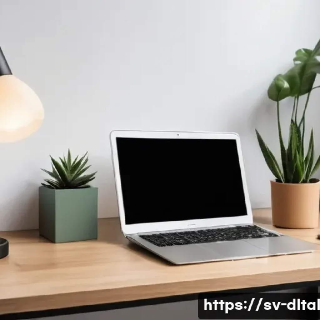 효율적인 작업을 위한 디지털 툴 배치 전략 - **Prompt: Organized Digital Workspace for Focus**
"A clean, well-lit Scandinavian-style home off...