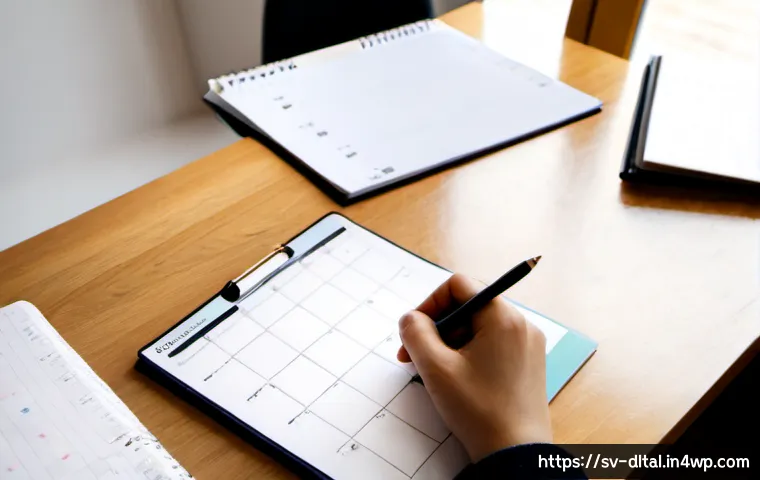 Home 17 효과적인 업무 관리를 위한 체크리스트 - Photorealistic Scandinavian home office scene, Swedish professional reviewing a clean paper checklis...